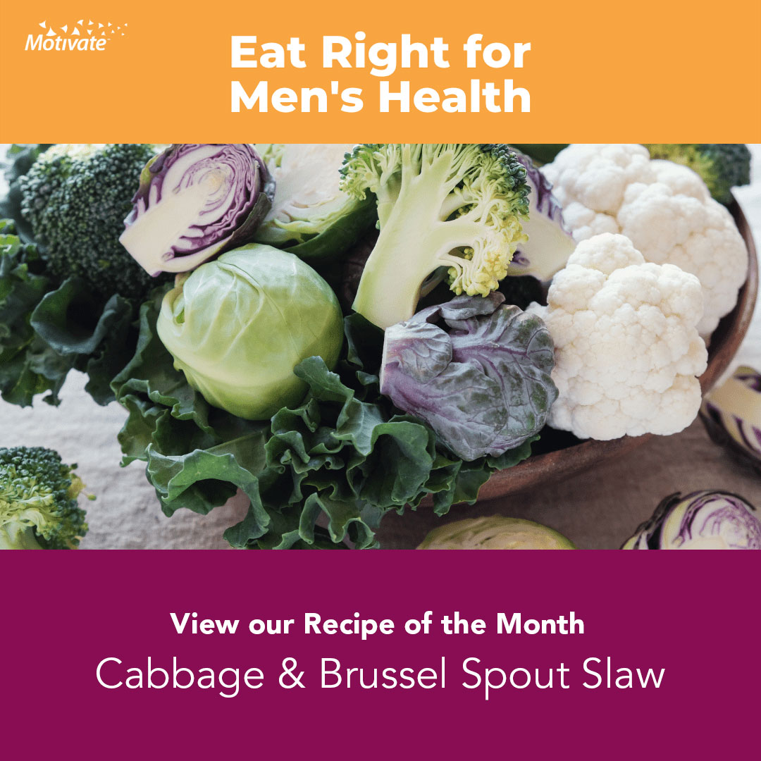 Prostate Health Recipe Cabbage and Brussel Spout Slaw Motivate Therapy